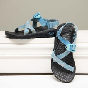 Chaco Women's Z/1 Classic Sandal Mottle Blue JCH1095 Outdoor Sandals Sz 6